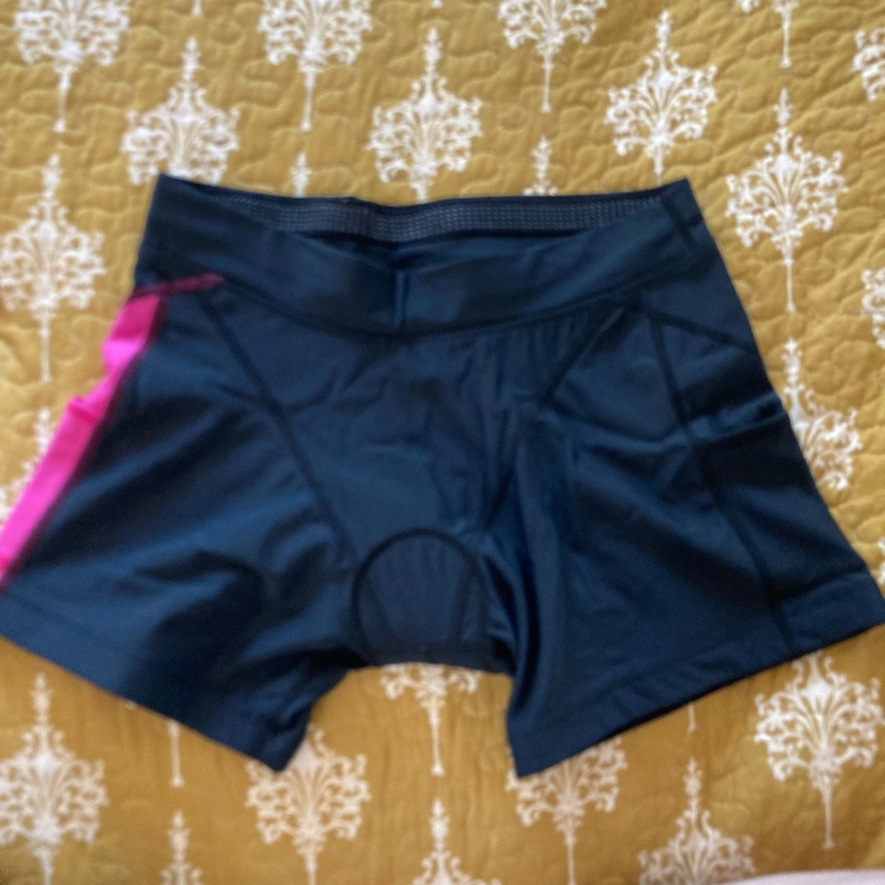 SkirtSports Black and Pink Bike Shorts
